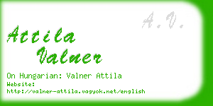 attila valner business card